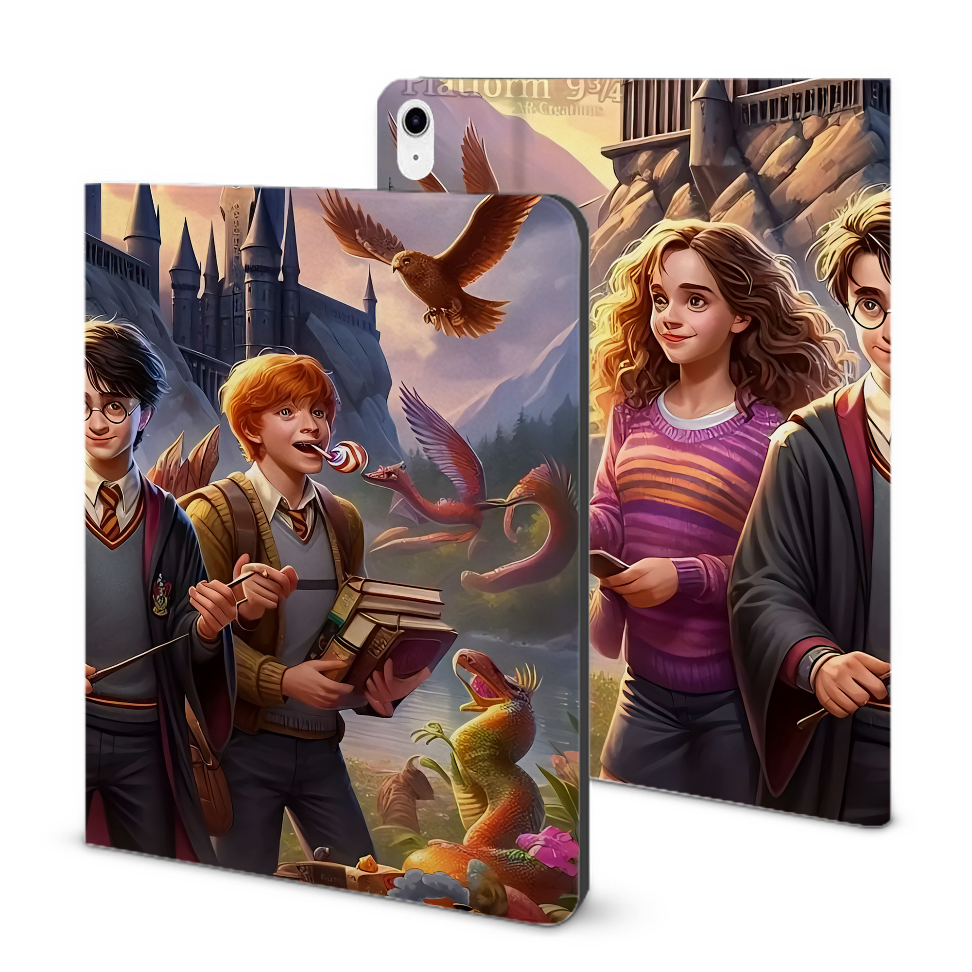 （画像用） Harry Potter ハリー・ポッターシリーズ IPad ケース ブック型 PUレザー TPU 耐衝撃 軽量 薄型 ペン収納なし 全面保護 IPad 各モデル対応